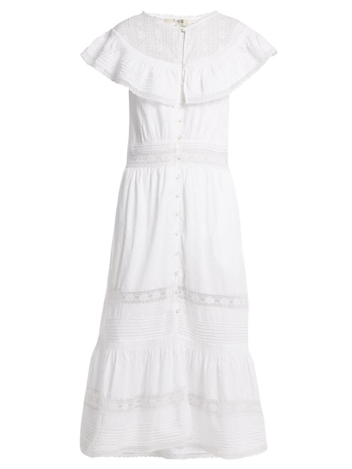 Sea Lace-insert Cotton Dress