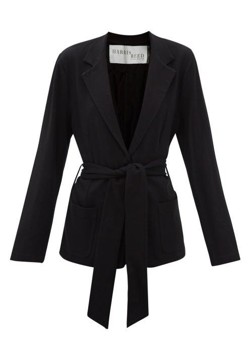 Harris Reed - Single-breasted Crepe Blazer - Womens - Black