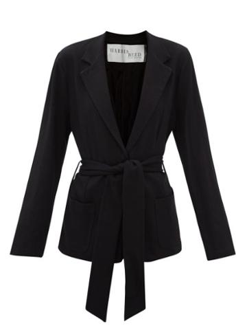 Harris Reed - Single-breasted Crepe Blazer - Womens - Black