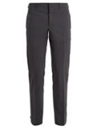 Matchesfashion.com Prada - Slim Leg Ankle Button Wool Blend Trousers - Mens - Grey