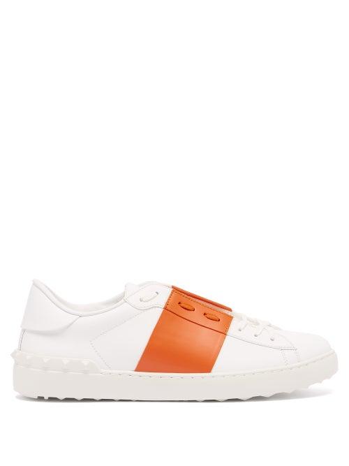 Matchesfashion.com Valentino Garavani - Open Low-top Leather Trainers - Mens - Orange White
