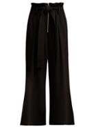 Matchesfashion.com Proenza Schouler - Paperbag Waist Wide Leg Trousers - Womens - Black