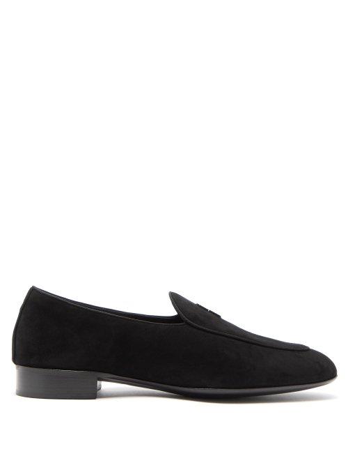 Matchesfashion.com Giuseppe Zanotti - G Flash Suede Loafers - Mens - Black