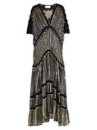 Peter Pilotto Cut-out Sleeve Chiffon Gown
