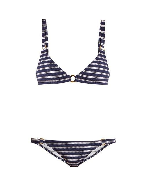 Matchesfashion.com Melissa Odabash - Montenegro Triangle Bikini - Womens - Navy White