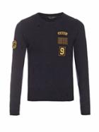 Marc Jacobs Patch-appliqu Crew-neck Wool Sweater