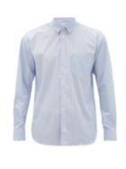 Matchesfashion.com Comme Des Garons Shirt - Chest-pocket Striped Cotton Shirt - Mens - Blue White