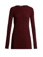 Matchesfashion.com Bottega Veneta - Ribbed Cashmere Sweater - Womens - Burgundy