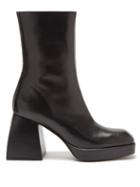 Nodaleto - Bulla Corta Leather Platform Ankle Boots - Womens - Black