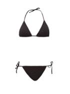 Matchesfashion.com Eres - Veston Woven Effect Tie Strap Bikini - Womens - Black