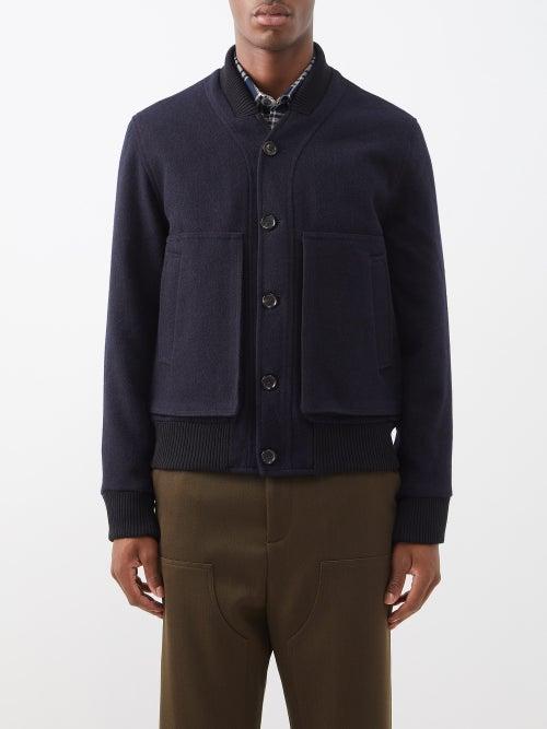 Oliver Spencer - Fowey Wool Bomber Jacket - Mens - Navy