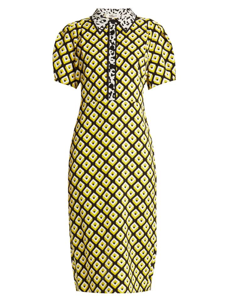 Diane Von Furstenberg Elly Crepe Midi Dress