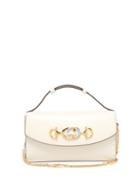 Matchesfashion.com Gucci - Zumi Double Strap Leather Cross Body Bag - Womens - White