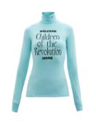 Matchesfashion.com Raf Simons - Children Of The Revolution Roll-neck Jersey Top - Womens - Blue