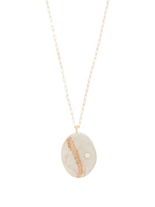 Matchesfashion.com Cvc Stones - Creamsicle Diamond & 18kt Gold Necklace - Womens - White