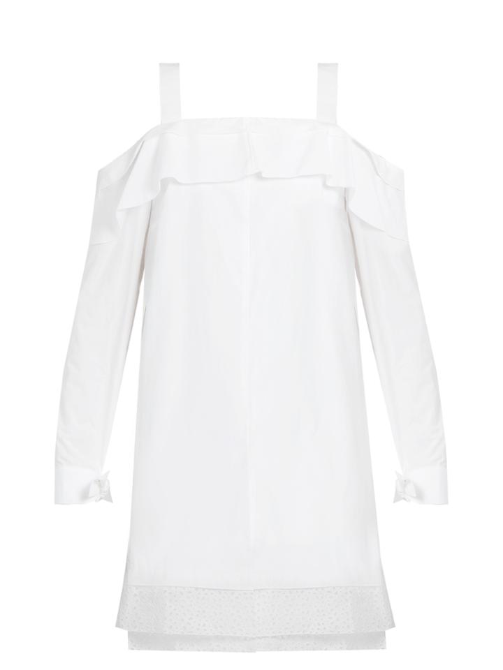 Proenza Schouler Off-the-shoulder Cotton-poplin Dress