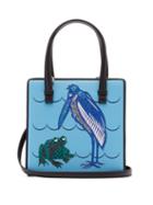 Matchesfashion.com Loewe - Postal Small Frog-appliqu Leather Bag - Womens - Blue Multi
