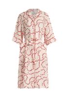 Hvn Cassie String Of Hearts-print Silk Kimono