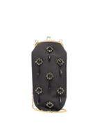 Matchesfashion.com Erdem - Crystal Embellished Mikado Silk Cross Body Bag - Womens - Black
