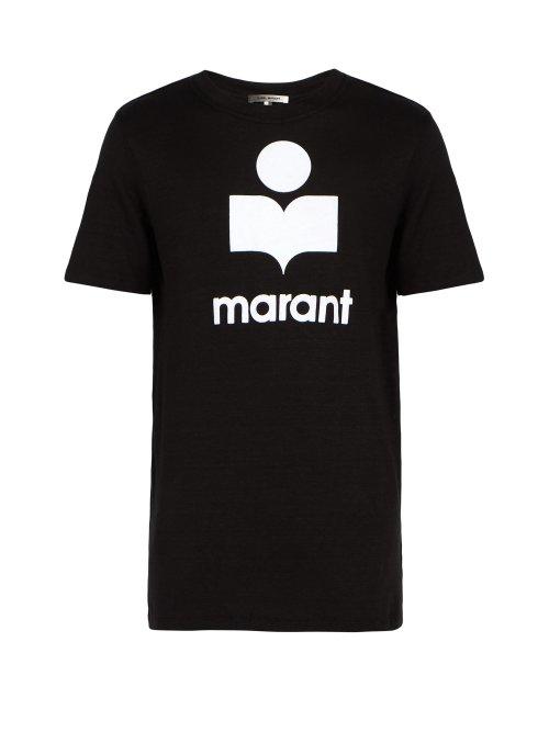 Matchesfashion.com Isabel Marant - Karman Linen T Shirt - Mens - Black
