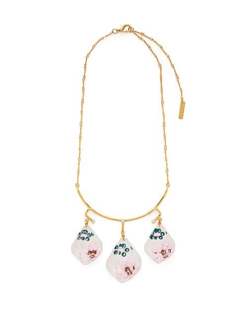 Matchesfashion.com Marni - Floral Pendant Necklace - Womens - Pink