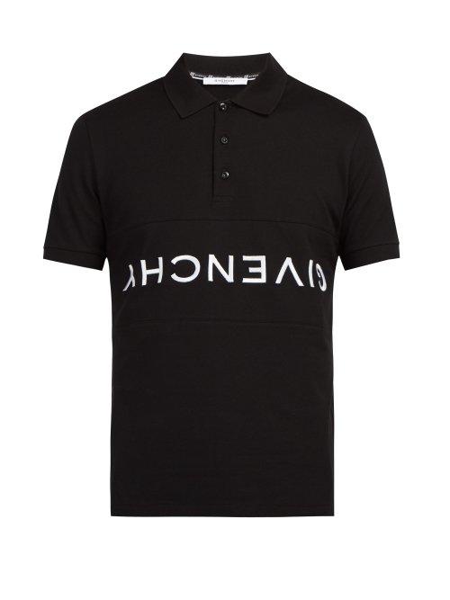 Matchesfashion.com Givenchy - Logo Embroidered Polo Shirt - Mens - Black