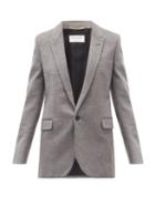 Matchesfashion.com Saint Laurent - Single-breasted Cashmere-blend Jacket - Womens - Grey