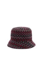 Matchesfashion.com Prada - Logo Knitted Wool Blend Bucket Hat - Mens - Multi