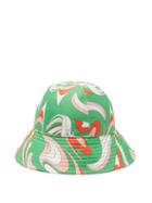 Ladies Accessories Emilio Pucci - Vortici-print Twill Bucket Hat - Womens - Green Multi