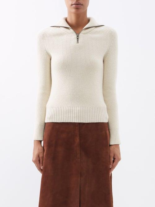 Petar Petrov - Felix Quarter-zip Cashmere Sweater - Womens - Cream