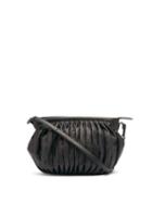 Matchesfashion.com Mansur Gavriel - Balloon Pleated Grained-leather Cross-body Bag - Womens - Black