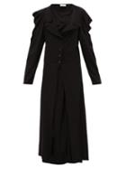 Matchesfashion.com Lemaire - Button Down Crepe Maxi Dress - Womens - Black