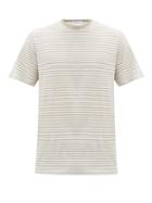 Matchesfashion.com Sunspel - Striped Cotton-jersey T-shirt - Mens - Beige Multi