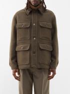 Lemaire - Flap-pocket Wool Jacket - Mens - Dark Green