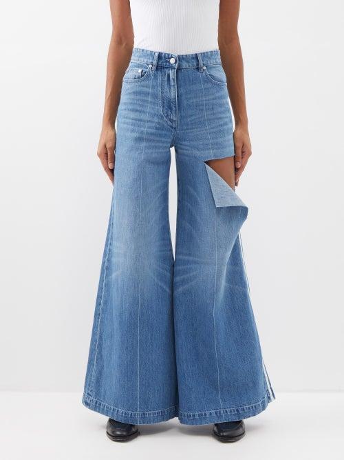 Peter Do - Distressed Wide-leg Jeans - Womens - Denim