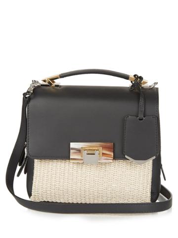 Balenciaga Le Dix Soft Mini Leather And Raffia Bag