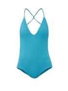 Matchesfashion.com Dodo Bar Or - Rossie Crossover-strap Swimsuit - Womens - Blue
