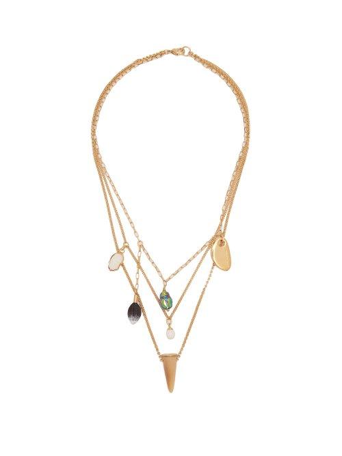 Matchesfashion.com Isabel Marant - Scarabe Charm Necklace - Womens - Multi
