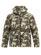 Matchesfashion.com Moncler - Blanc Camouflage-print Quilted Down Coat - Mens - Green Multi
