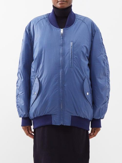 Isabel Marant - Kayama Chintzy Padded Cotton Bomber Jacket - Womens - Blue