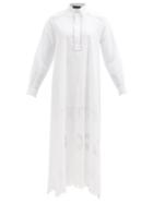 Dolce & Gabbana - Broderie-anglaise Cotton-blend Poplin Kaftan - Womens - White