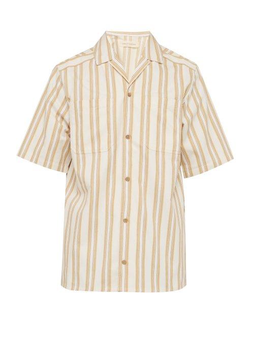 Matchesfashion.com King & Tuckfield - Striped Cotton Shirt - Mens - Yellow White
