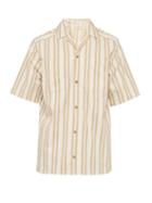Matchesfashion.com King & Tuckfield - Striped Cotton Shirt - Mens - Yellow White