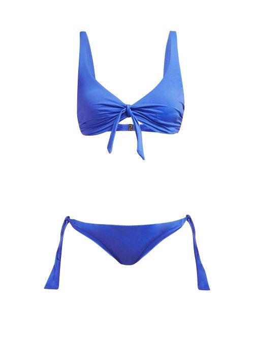 Matchesfashion.com Melissa Odabash - San Juan Bow Embellished Bikini - Womens - Blue