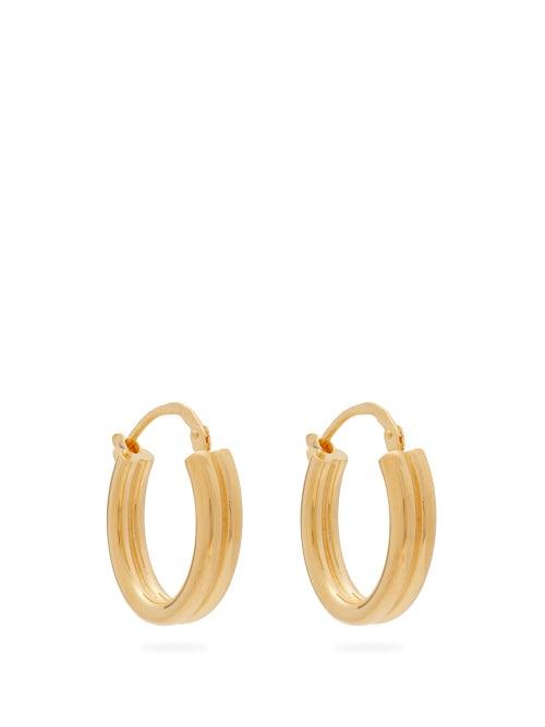 Matchesfashion.com Bottega Veneta - Stacked Small Hoop Earrings - Womens - Gold