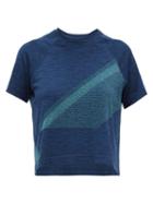 Matchesfashion.com Lndr - Comet Cropped Seamless Jersey T Shirt - Womens - Blue