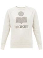 Matchesfashion.com Isabel Marant Toile - Milly Terry-logo Cotton-blend Sweatshirt - Womens - Ivory