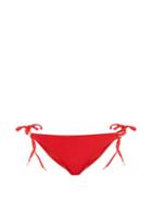 Matchesfashion.com Melissa Odabash - Cancun Pebbled Side-tie Bikini Briefs - Womens - Red
