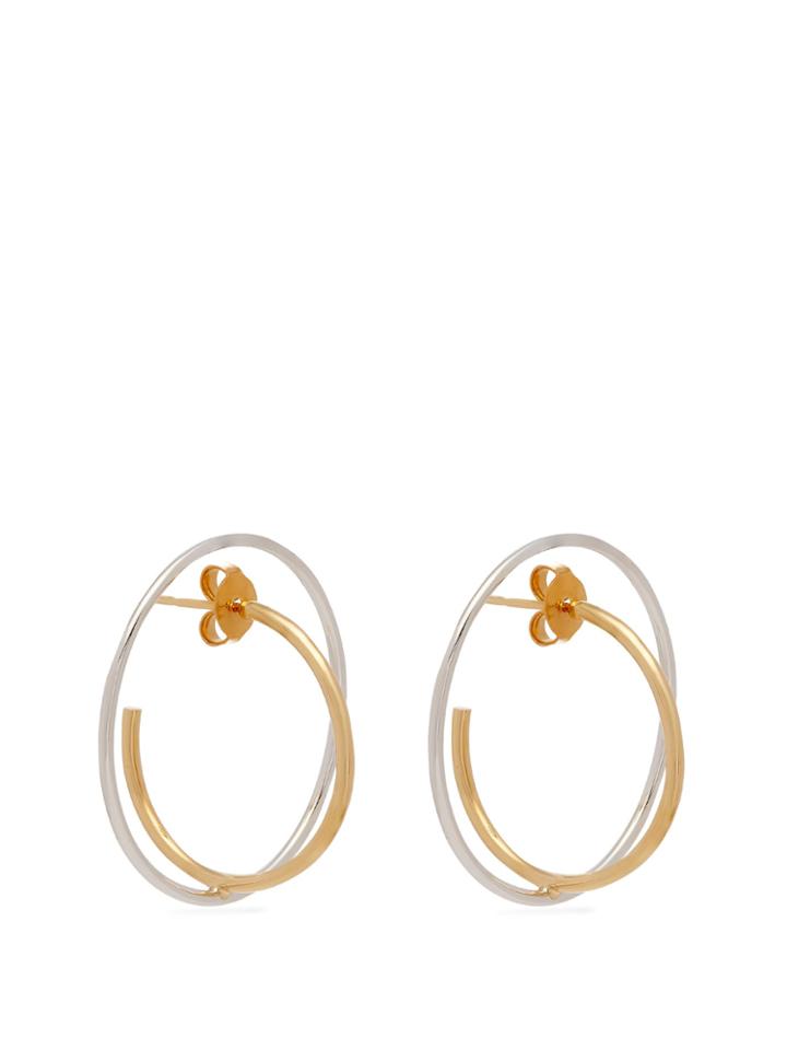 Charlotte Chesnais Saturn 18kt Gold And Sterling-silver Earrings