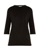 Matchesfashion.com Raey - Half Sleeve Cotton T Shirt - Womens - Black